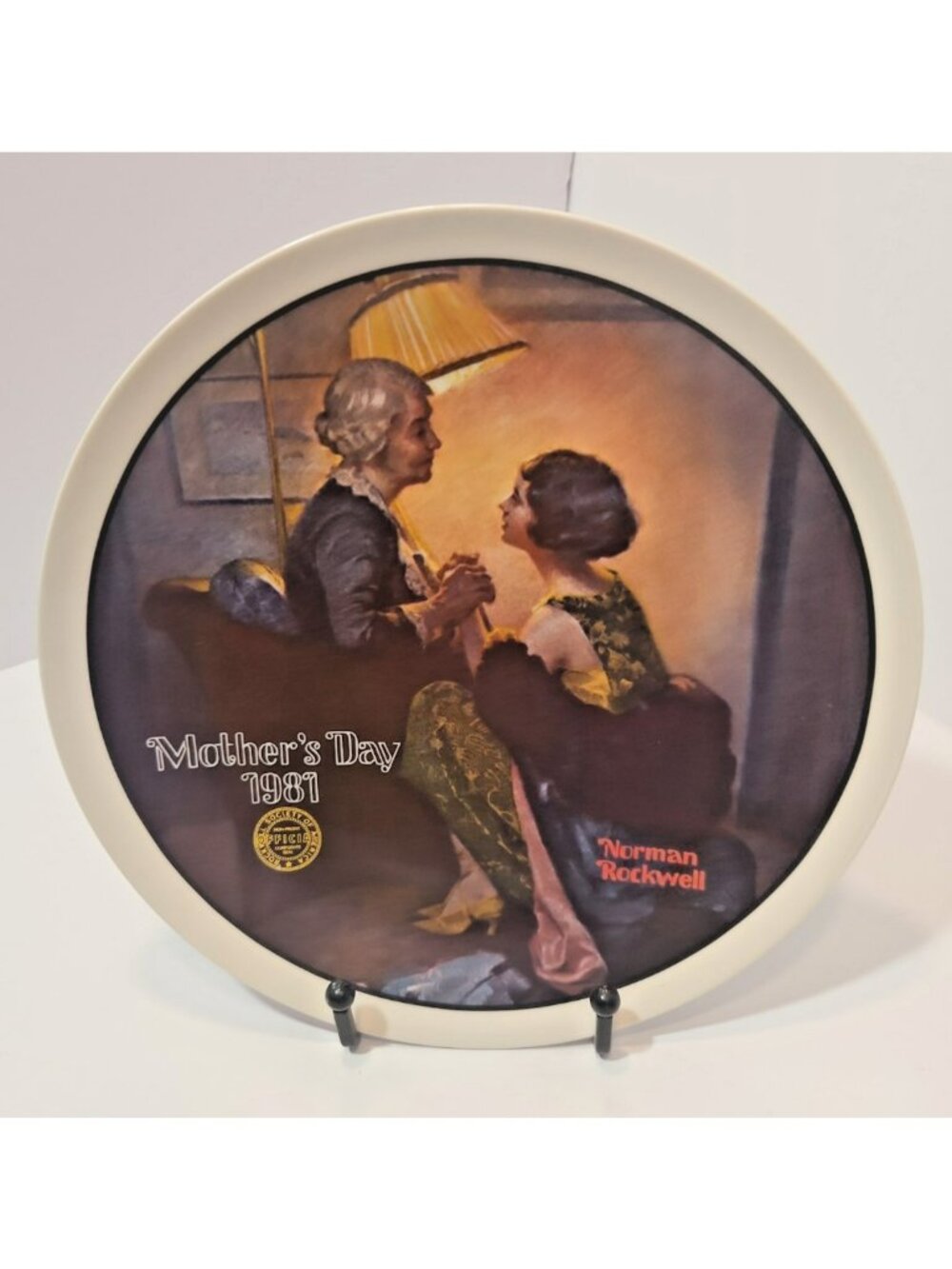 Knowles Norman Rockwell "After the Party" Mother's Day 1981 Collector Plate